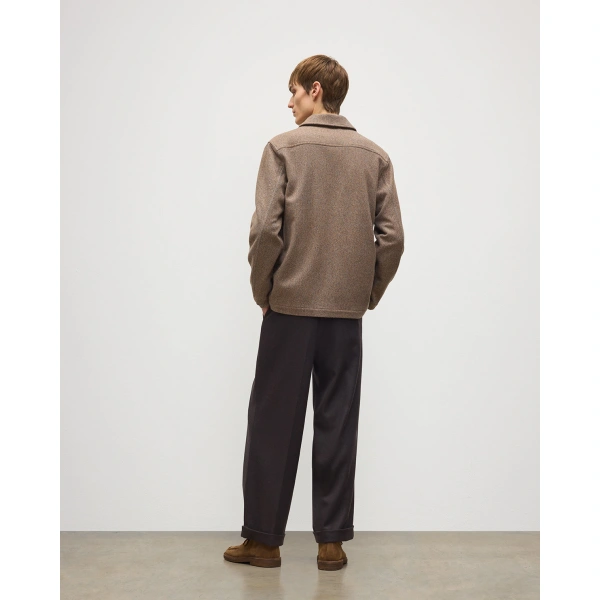 Johnstons of Elgin The Weavers Camel & Blue Herringbone Jacket
