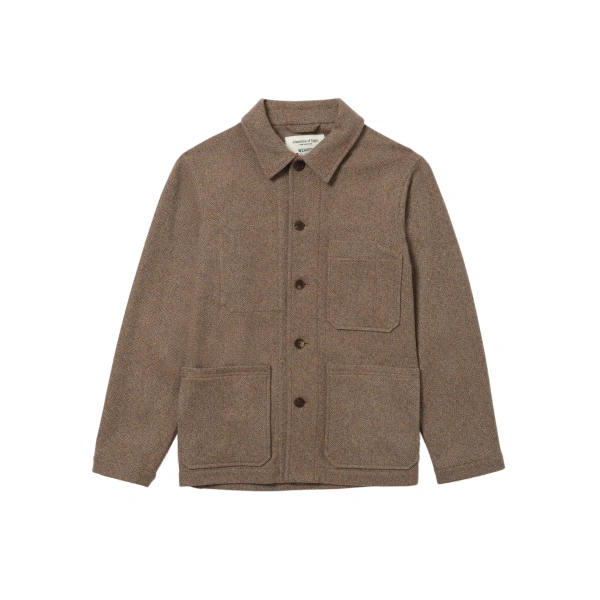 The Weavers Camel & Blue Herringbone Jacket