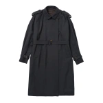 Johnstons of Elgin Threave Mallard Glen Urquhart Wool Trench Coat | Trench Coat | Coveti