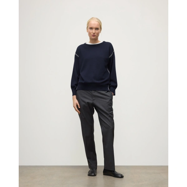 Johnstons of Elgin Tilda Dark Navy Cashmere Jumper