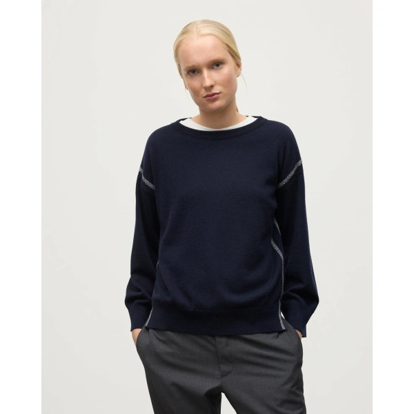 Johnstons of Elgin Tilda Dark Navy Cashmere Jumper