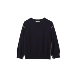 Johnstons of Elgin Tilda Dark Navy Cashmere Jumper | Sweaters | Coveti