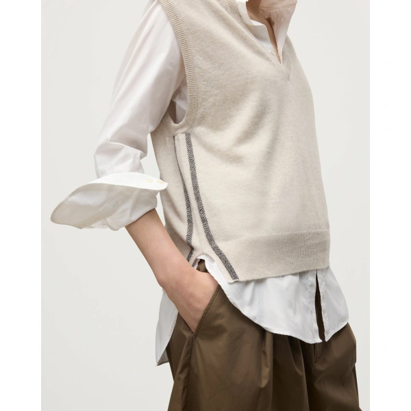 Johnstons of Elgin Tilda Natural Cashmere Tank