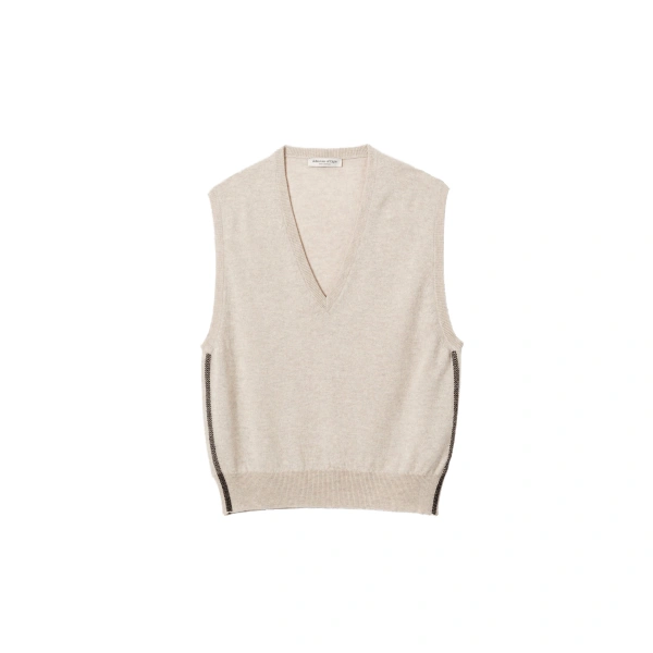 Johnstons of Elgin Tilda Natural Cashmere Tank | Sleeveless | Coveti