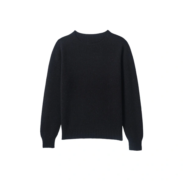 Johnstons of Elgin Tiree Blue Donegal Cashmere Jumper | Men Knitwear | Coveti