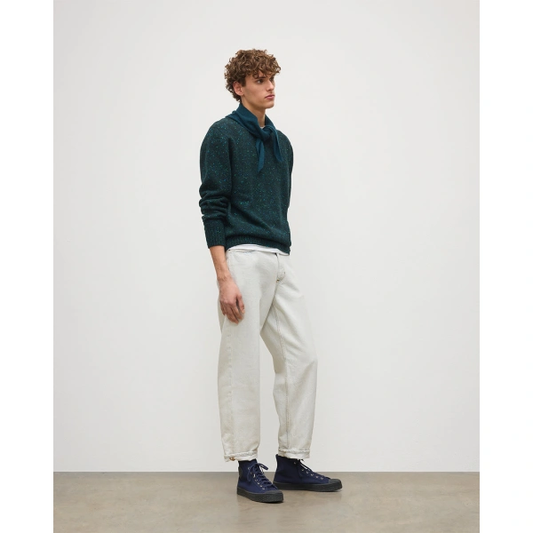 Johnstons of Elgin Tiree Green Donegal Cashmere Jumper