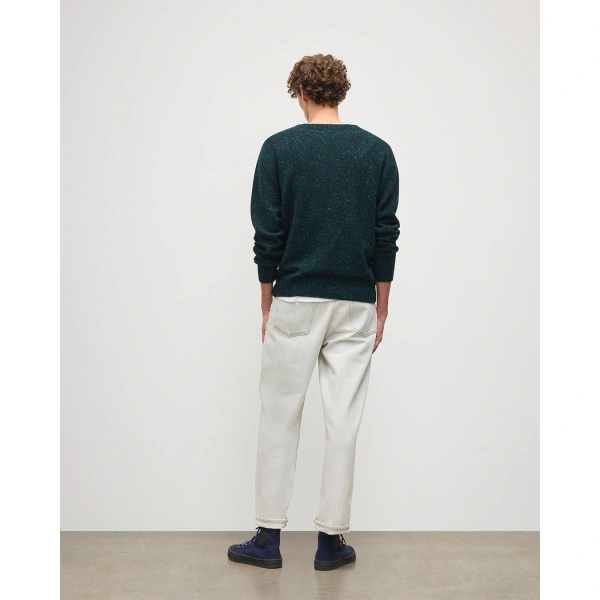 Johnstons of Elgin Tiree Green Donegal Cashmere Jumper