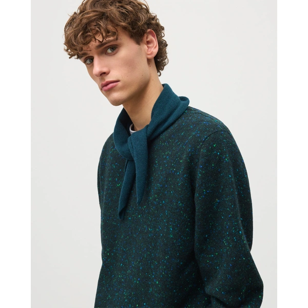 Johnstons of Elgin Tiree Green Donegal Cashmere Jumper