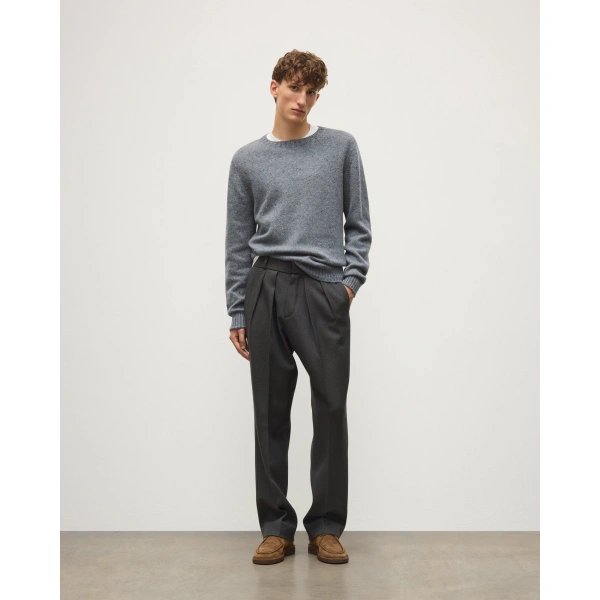 Johnstons of Elgin Tiree Grey Donegal Cashmere Jumper