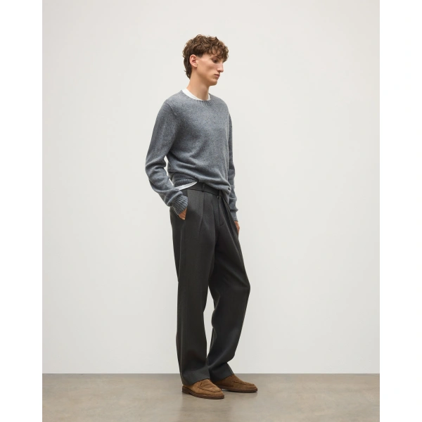 Johnstons of Elgin Tiree Grey Donegal Cashmere Jumper