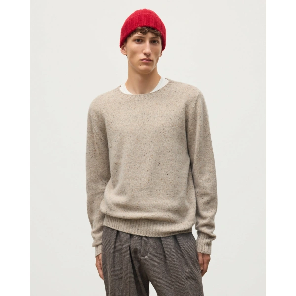 Johnstons of Elgin Tiree Natural Donegal Cashmere Jumper