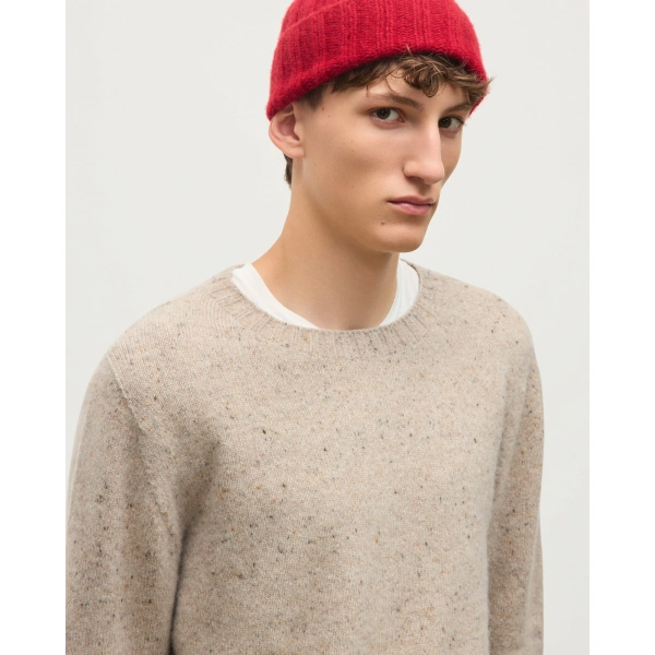 Johnstons of Elgin Tiree Natural Donegal Cashmere Jumper