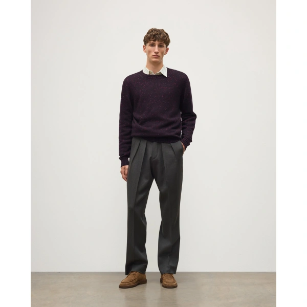 Johnstons of Elgin Tiree Purple Donegal Cashmere Jumper