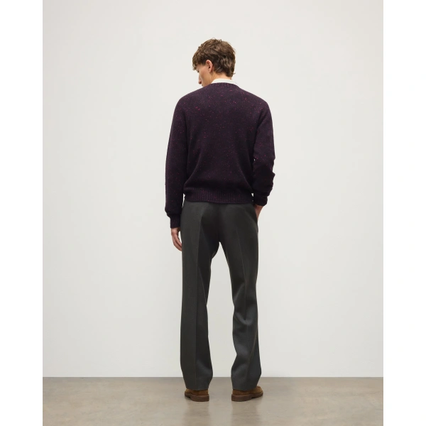 Johnstons of Elgin Tiree Purple Donegal Cashmere Jumper