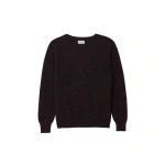 Johnstons of Elgin Tiree Purple Donegal Cashmere Jumper | Men Knitwear | Coveti