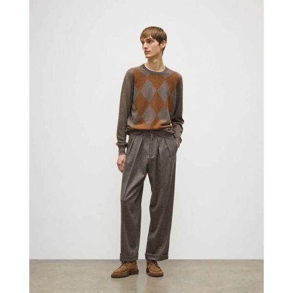 Johnstons of Elgin Traquair Glen Urquhart Check Trousers
