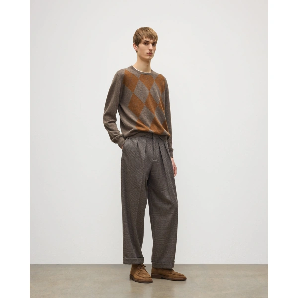 Johnstons of Elgin Traquair Glen Urquhart Check Trousers