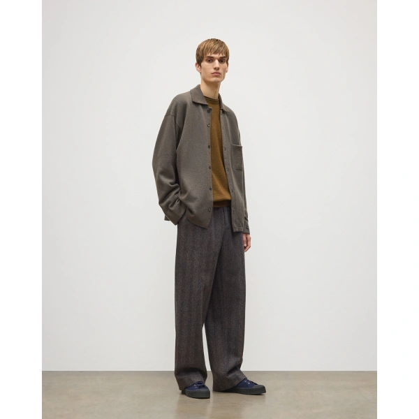 Johnstons of Elgin Tweel Brown Cashmere Shirt
