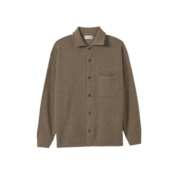 Tweel Brown Cashmere Shirt