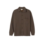 Johnstons of Elgin Tweel Grey & Green Cashmere Shirt | Men Shirts | Coveti