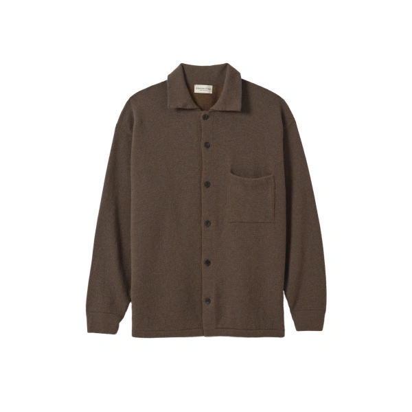 Johnstons of Elgin Tweel Grey & Green Cashmere Shirt | Men Shirts | Coveti