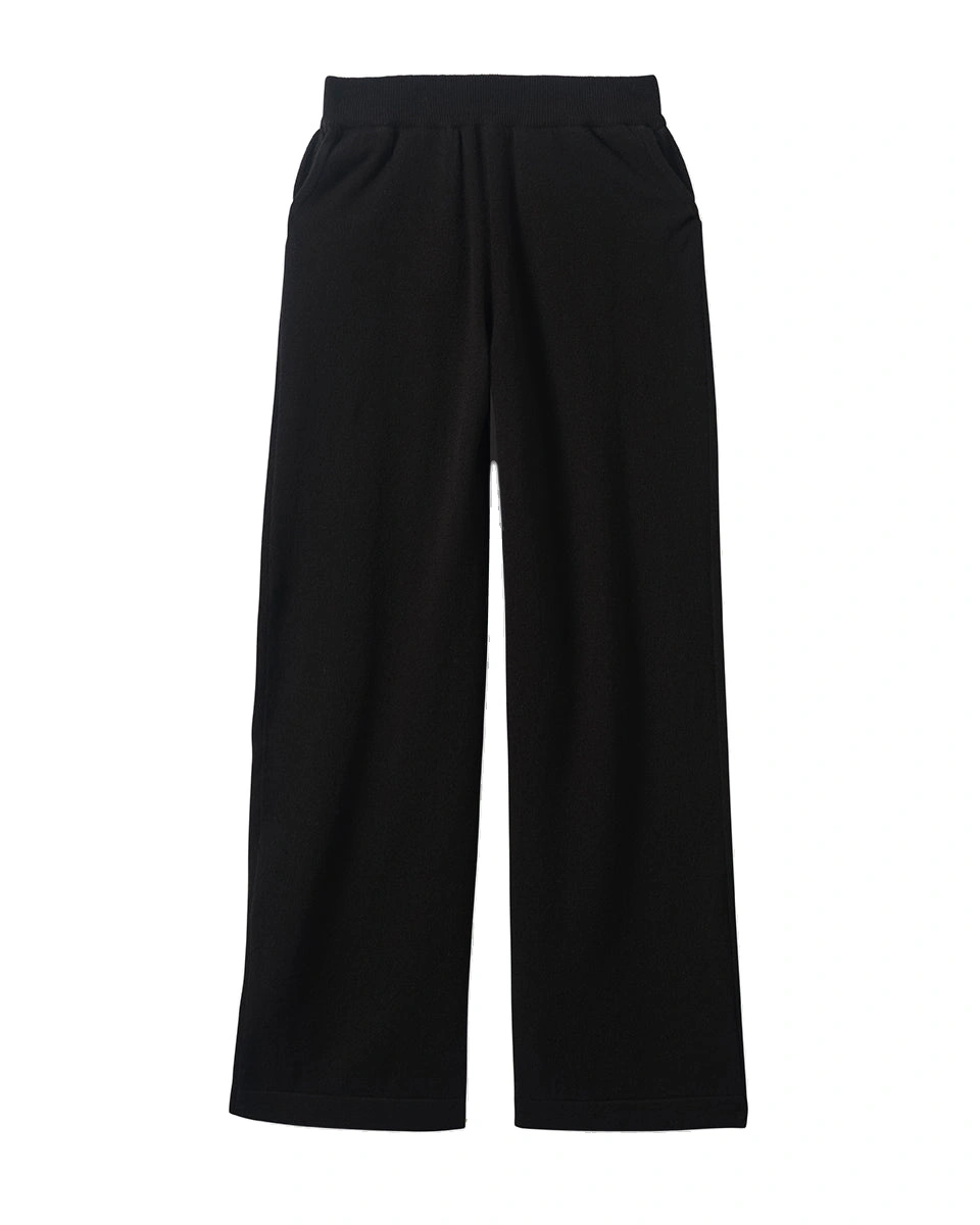 Johnstons of Elgin Wide Leg Black Cashmere Trousers Johnstons of Elgin Wide Leg Black Cashmere Trousers | Wide leg pants | Coveti