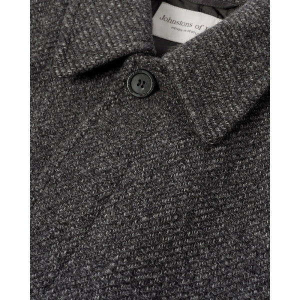 Johnstons of Elgin Wool Car Coat in Grey
