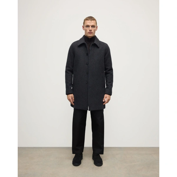 Johnstons of Elgin Wool Car Coat in Shale