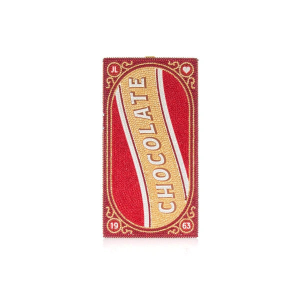 Judith Leiber Candy Bar Milk Chocolate Crystal Clutch, view 5