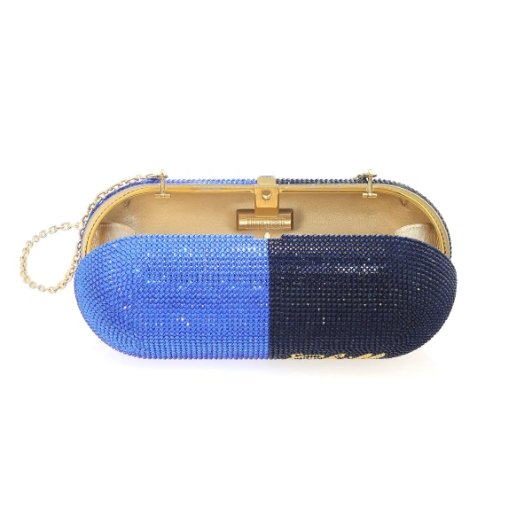 Judith Leiber Chill Pill Capsule Crystal Clutch, view 3