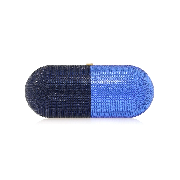 Judith Leiber Chill Pill Capsule Crystal Clutch, view 4
