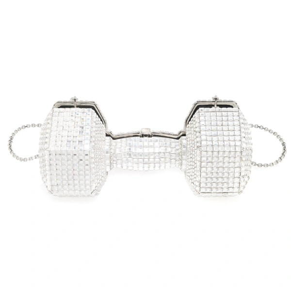 Judith Leiber Dumbbell Disco Crystal Clutch, view 3