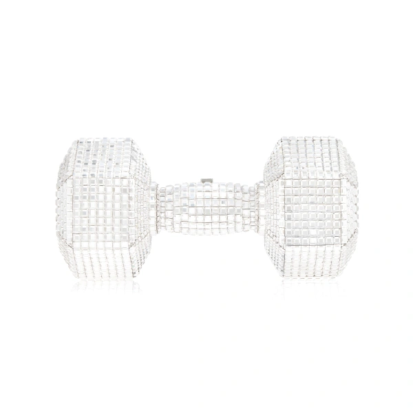 Dumbbell Disco Crystal Clutch