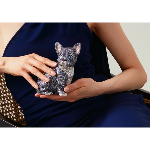 Judith Leiber French Bulldog Louie Crystal Clutch, view 2