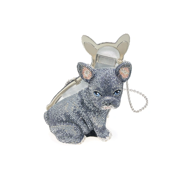Judith Leiber French Bulldog Louie Crystal Clutch, view 3