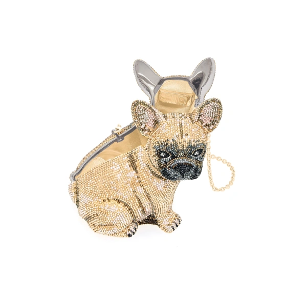 Judith Leiber French Bulldog Pierre Crystal Clutch, view 2