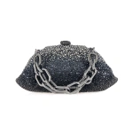 Judith Leiber Gemma Gradient Caviar Obsidian Crystal Clutch