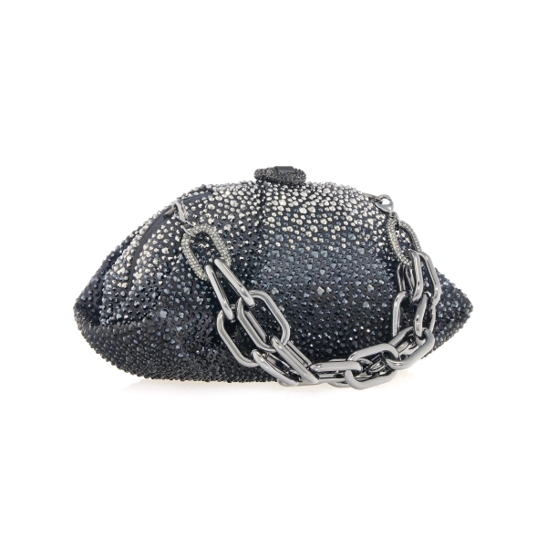 Judith Leiber Gemma Gradient Caviar Obsidian Crystal Clutch, view 4