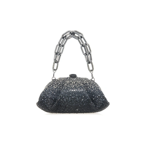 Judith Leiber Gemma Gradient Caviar Obsidian Crystal Clutch, view 5