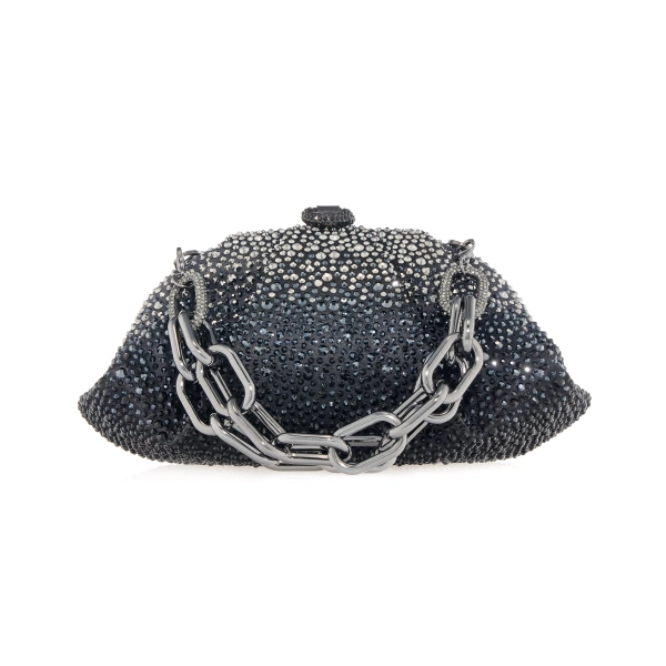 Gemma Gradient Caviar Obsidian Crystal Clutch
