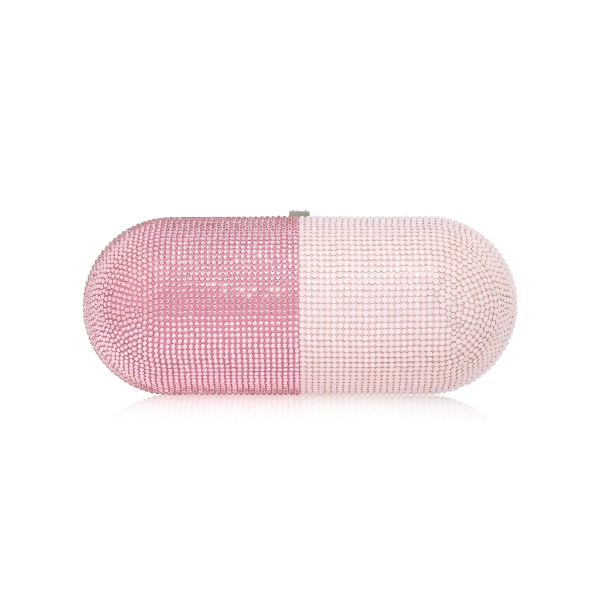 Judith Leiber Happy Pill Capsule Crystal Clutch, view 4