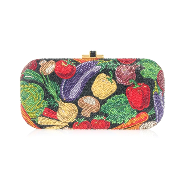 Judith Leiber Long Slide Crudites Crystal Clutch
