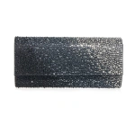 Judith Leiber Perry Gradient Caviar Obsidian Crystal Clutch