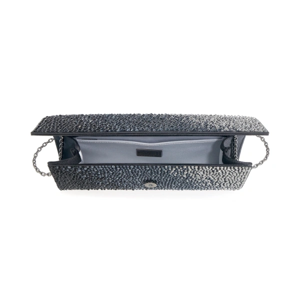 Judith Leiber Perry Gradient Caviar Obsidian Crystal Clutch, view 3