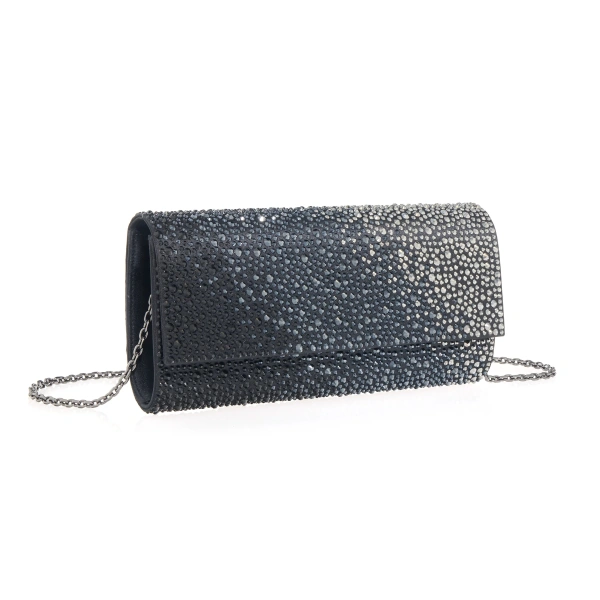 Judith Leiber Perry Gradient Caviar Obsidian Crystal Clutch, view 4