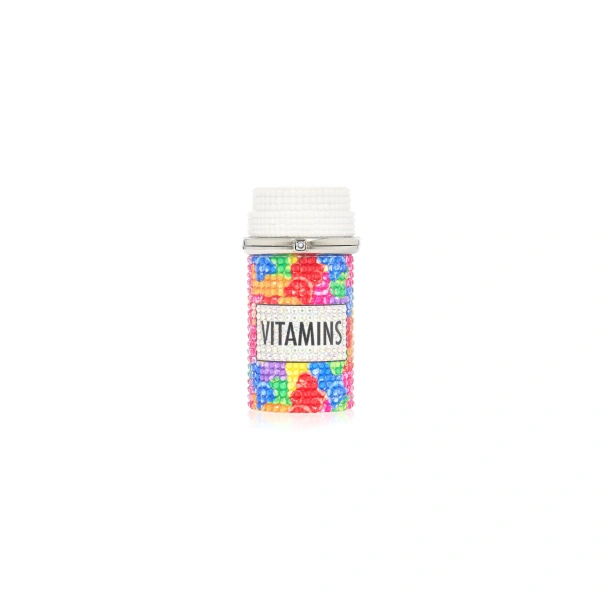 Prescription Bottle Gummy Vitamins Crystal Pillbox