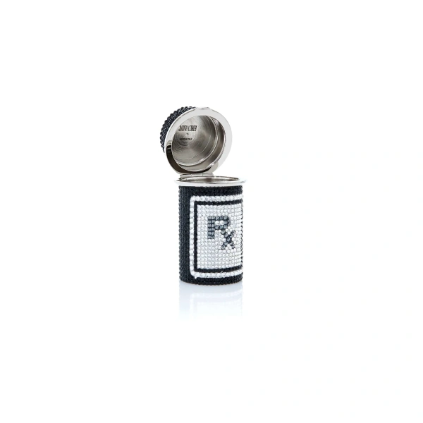 Judith Leiber Prescription Bottle Poison Crystal Pillbox, view 3