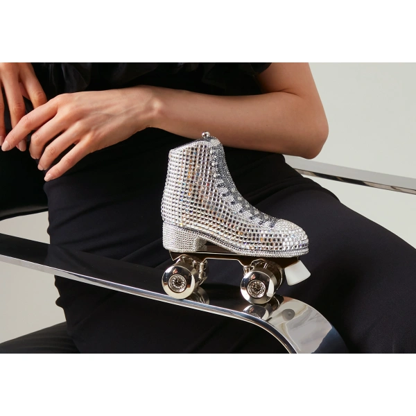 Judith Leiber Roller Skate Roxie Crystal Clutch, view 2