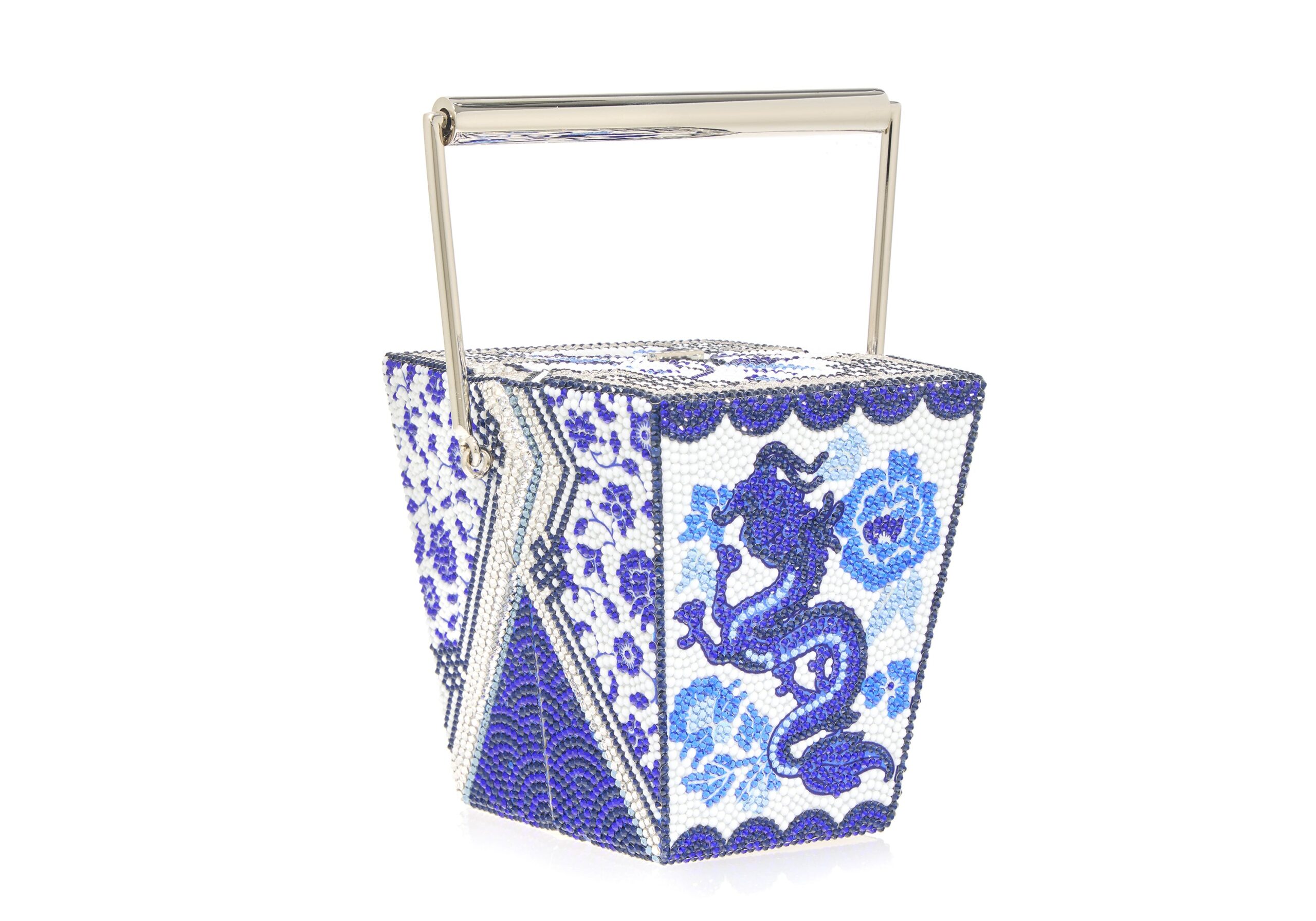 Judith Leiber Take Out Box Blue Dragon Crystal Clutch Judith Leiber Take Out Box Blue Dragon Crystal Clutch