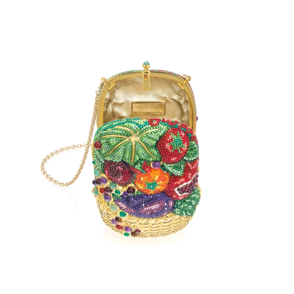 Judith Leiber Vegetable Basket Farm Fresh Crystal Clutch, view 3